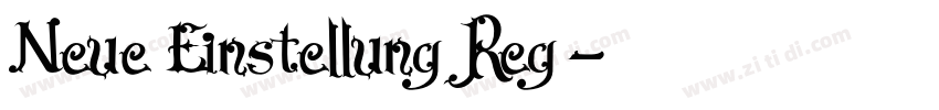 Neue Einstellung Reg字体转换